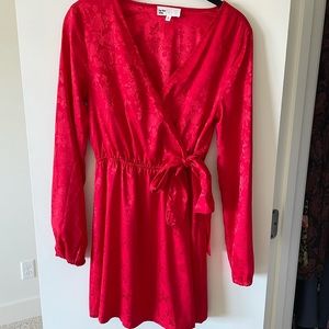 Revolve red long sleeve dress